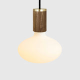 Oval Pendant Light in Walnut