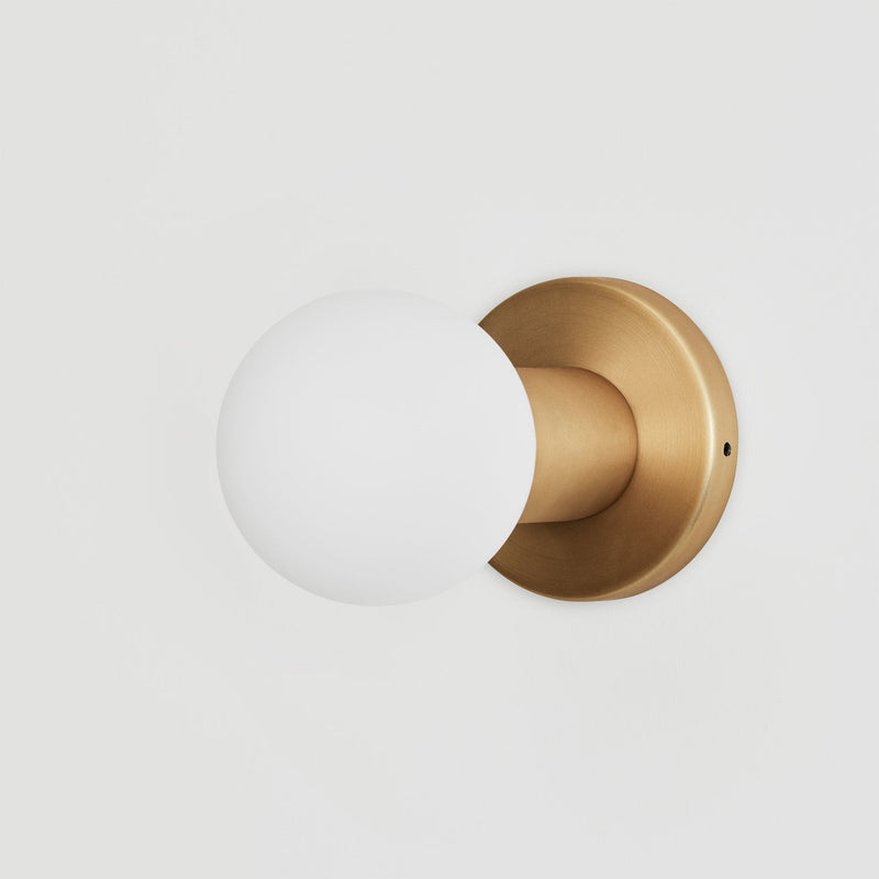 Lochan Wall Light in Brass + Sphere III